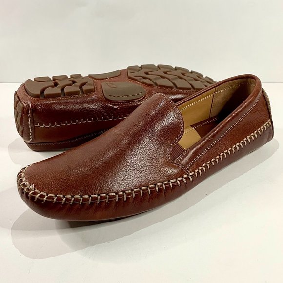 Johnston and Murphy Men’s Brown Cort Whipstitch Venetian Shoes main image 9